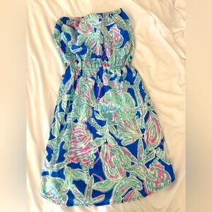 Lilly pulitzer strapless sundress